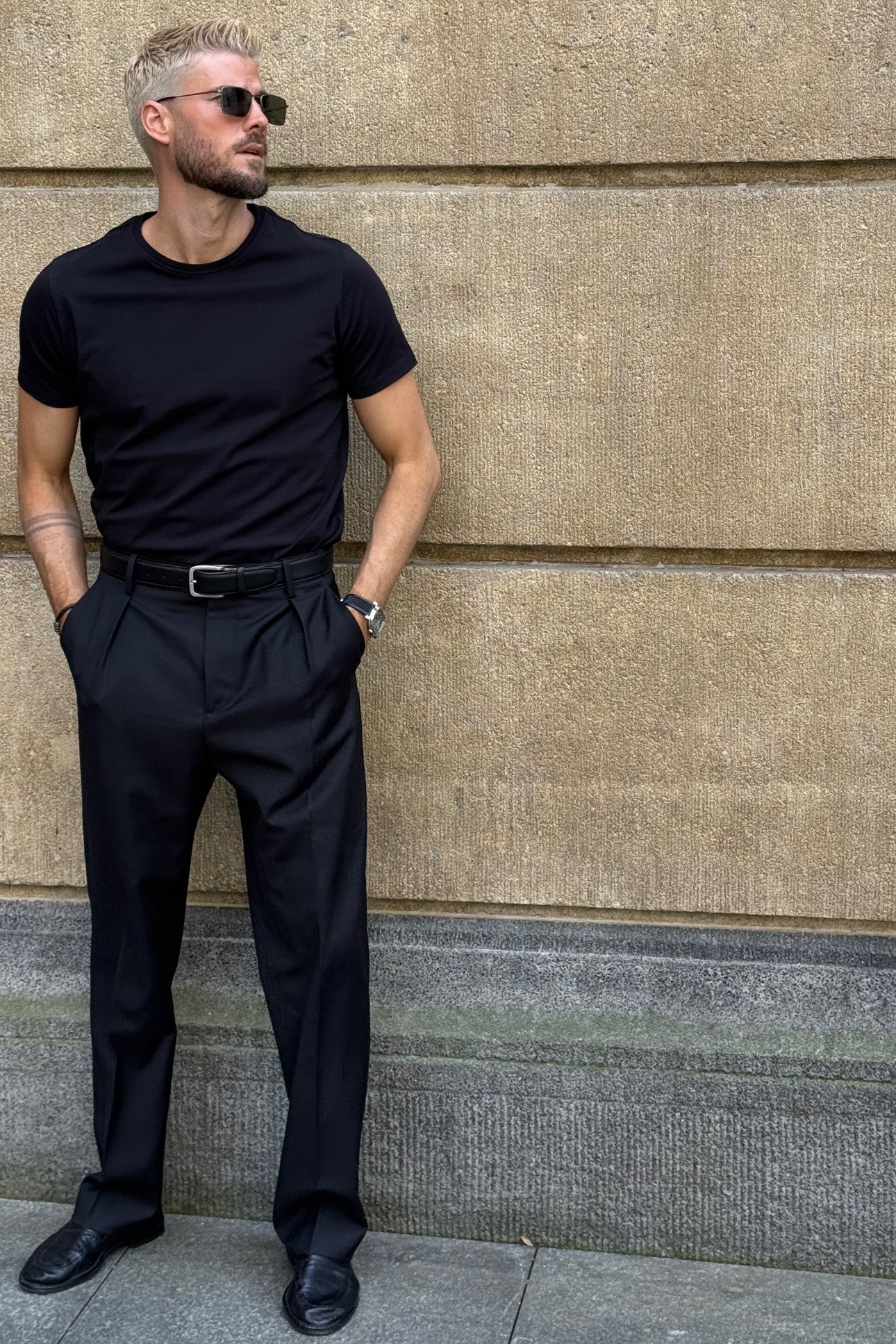 Pleated Virgin Wool Trousers x Kevin Lutolf – Black