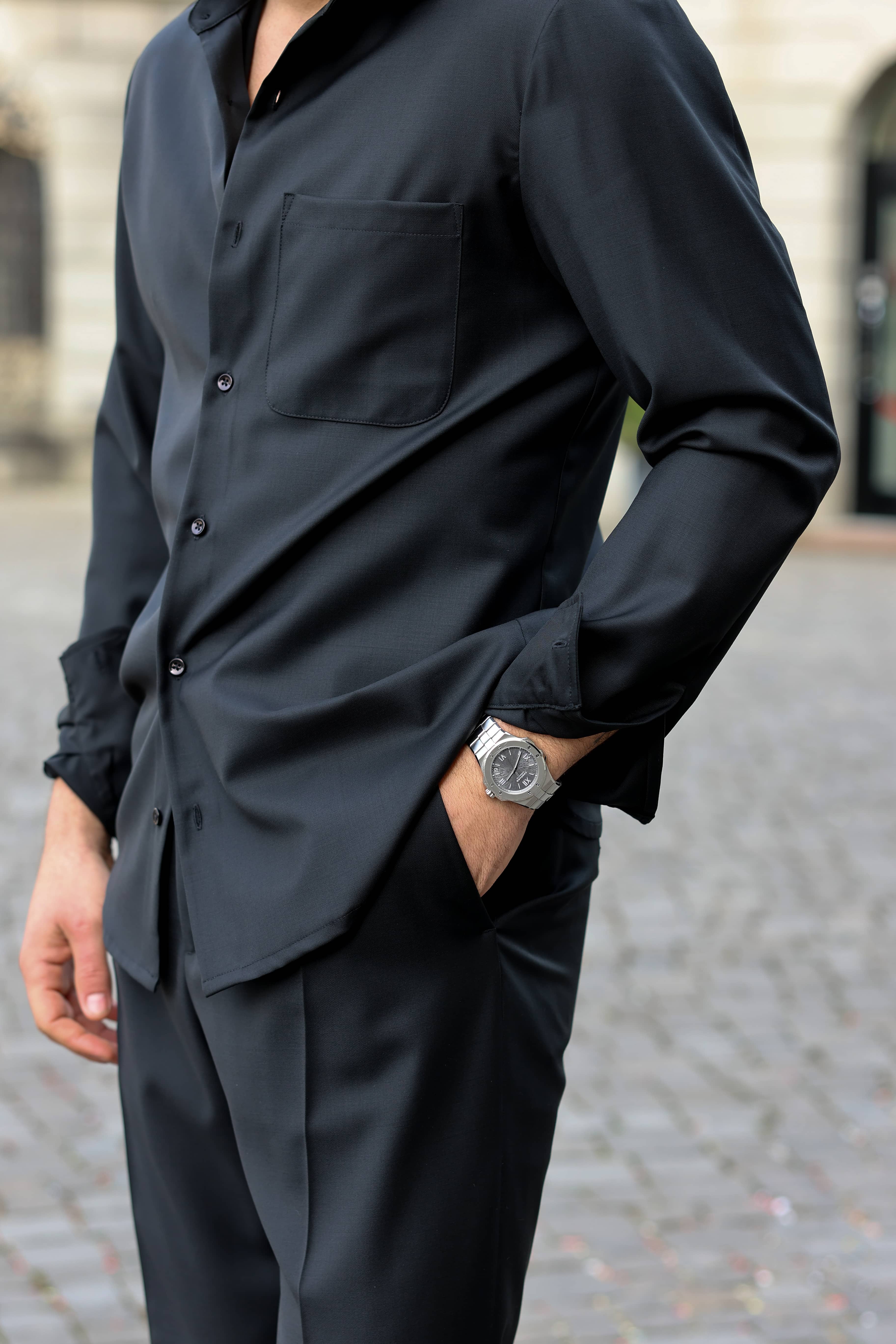 Virgin Wool Shirt x Kevin Lutolf – Black