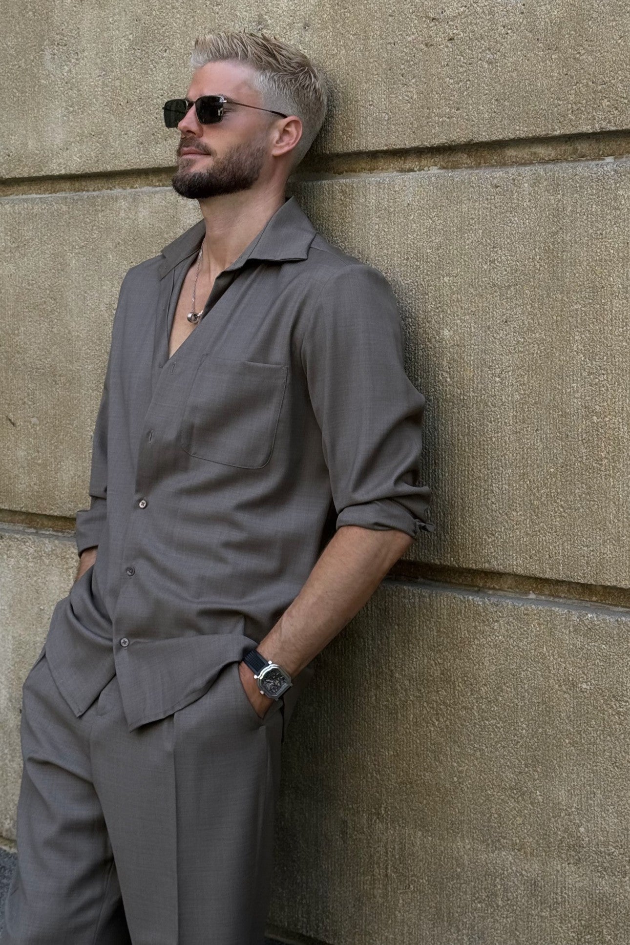 Virgin Wool Shirt x Kevin Lutolf – Olive